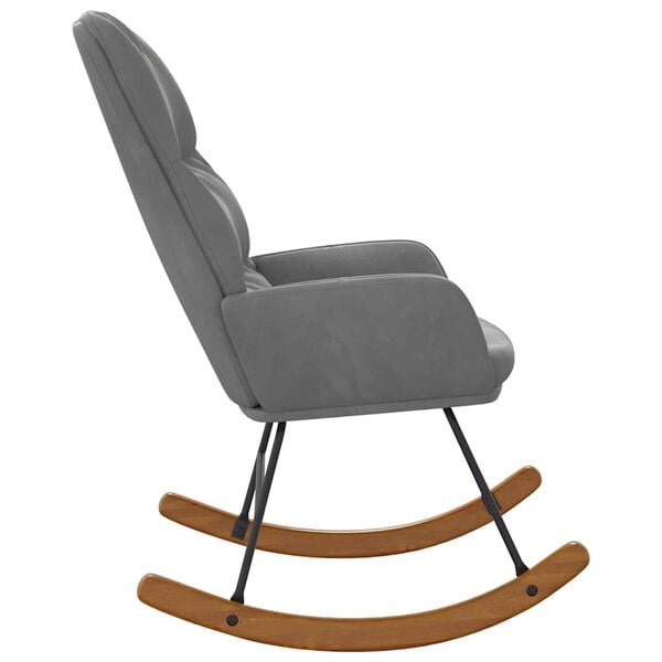 vidaXL gyngestol fl&oslash;jl m&oslash;rkegr&aring;