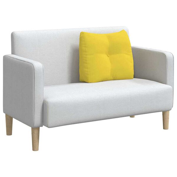 vidaXL Rygpude Lys Gul 60 x 24 x 50 cm Stof