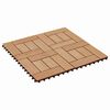 vidaXL Terrasse Flise 11 pcs Teaktr&aelig; 30 x 30 cm WPC