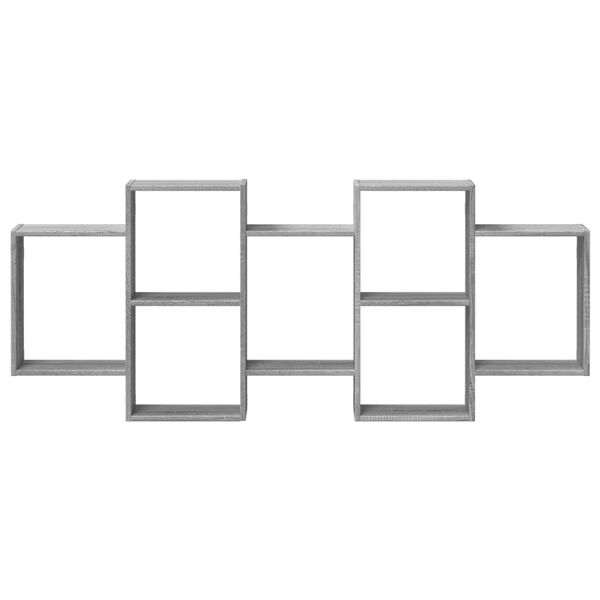 vidaXL v&aelig;ghylde 159x18x65 cm konstrueret tr&aelig; gr&aring; sonoma-eg