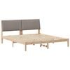 vidaXL Sengestel Brun og taupe 180 x 200 cm Massivt fyrretr&aelig;