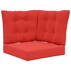 vidaXL Udend&oslash;rs Sofa Pude 3 pcs R&oslash;d Polyester