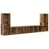 vidaXL TV-m&oslash;bels&aelig;t 4 pcs Gammelt tr&aelig; 37 x 35 x 107 cm Konstrueret tr&aelig;