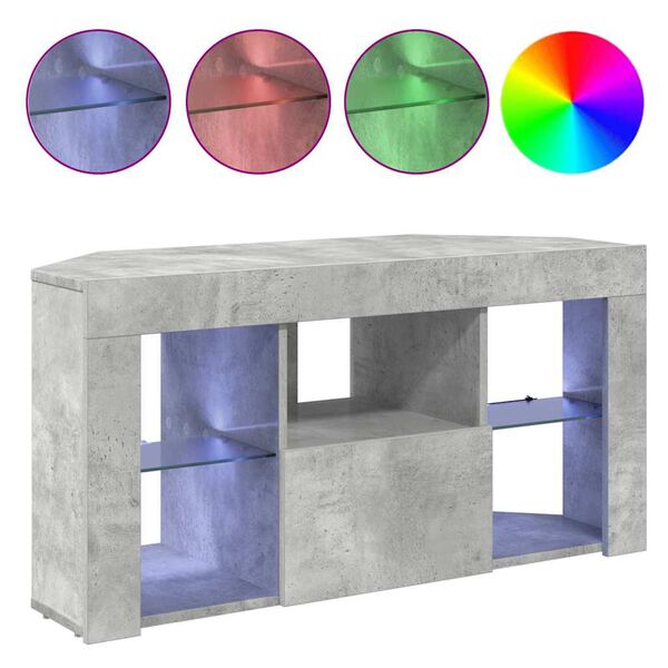 vidaXL Hj&oslash;rne LED TV Skab Beton Gr&aring; 100 x 40 x 50 cm Konstrueret tr&aelig;