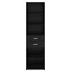 vidaXL Highboard med skuffe Sort eg 50 x 42,5 x 185 cm Konstrueret tr&aelig;