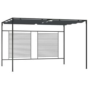 vidaXL havepavillon med udtr&aelig;kkeligt tag 4x3x2,3 m 180 g/m&sup2; antracit