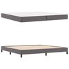 vidaXL Sengestel med madras Grå 200 x 200 cm Stof