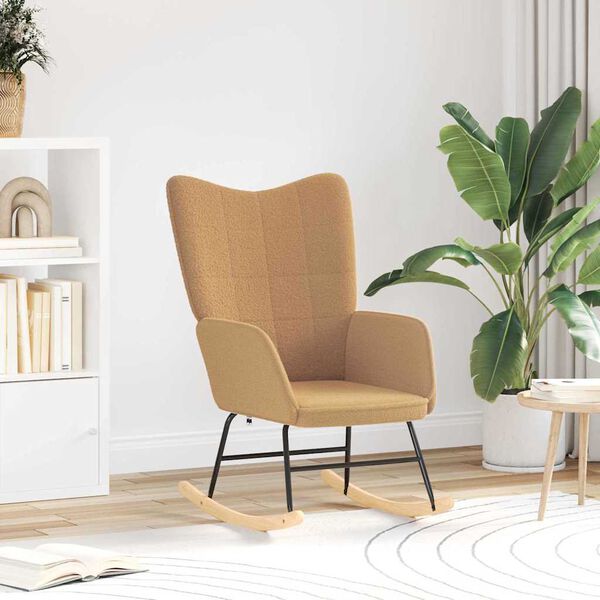 vidaXL Gyngestol Beige Sherpa-stof