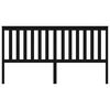 vidaXL sengegærde 186x6x101 cm massivt fyrretræ sort