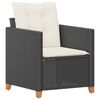 vidaXL havestol med hynder polyrattan sort