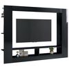 vidaXL tv-bord 152x22x113 cm konstrueret tr&aelig; sort h&oslash;jglans