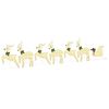 vidaXL LED Rensdyr 7 stk. Guld 43 x 18 x 66 cm Stof