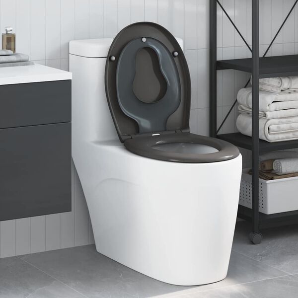 vidaXL Hurtig Udl&oslash;snings Toiletbr&aelig;t Antracit 44.5 x 37.3 x 4.3 cm