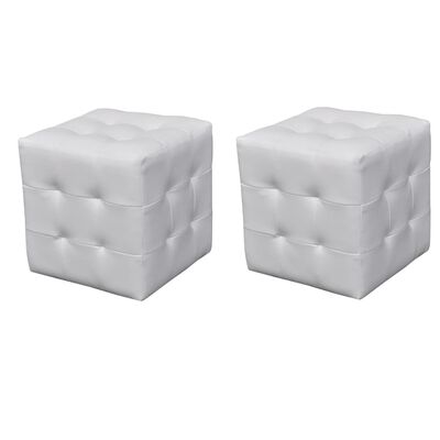 vidaXL kubeformede taburetter hvid