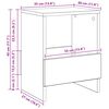 vidaXL Magasin Rack Hvid 35 x 30 x 45 cm