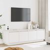 vidaXL tv-bord 156x37x45 cm massivt fyrretr&aelig; hvid