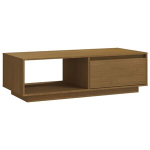 vidaXL sofabord 110x50x33,5 cm massivt fyrretr&aelig; honningbrun