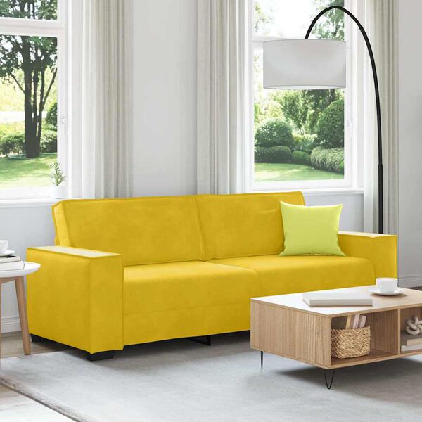 vidaXL 3-personers sofa 180 cm velour gul
