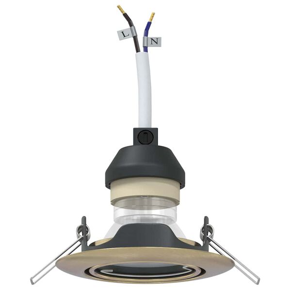 vidaXL Spotlight 6 pcs Messing 9 x 9 x 2.5 cm Metal