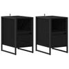 vidaXL Sengebord 2 stk. Sort eg 39,5 x 30 x 50 cm Konstrueret tr&aelig;