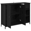 vidaXL Sideboard Sort eg 100 x 33 x 75 cm Konstrueret tr&aelig;