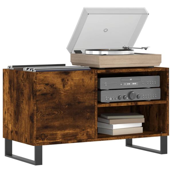 vidaXL vinylskab 85x38x48 cm konstrueret træ røget sonoma-eg