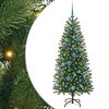 vidaXL Kunstigt juletr&aelig; med 150 LED'er Gr&oslash;n 150 cm PE og PVC
