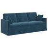 vidaXL Sofa 2 pcs Bl&aring; 198 x 78 x 80 cm Fl&oslash;jl