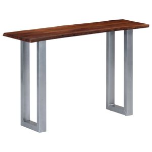 vidaXL konsolbord 115x35x76 cm massivt akacietr&aelig; og jern
