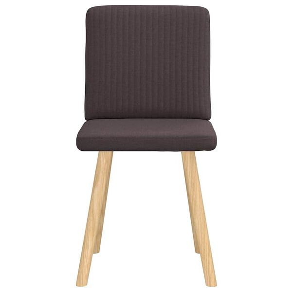 vidaXL spisebordsstole 2 stk. stof m&oslash;rkebrun