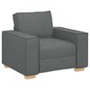 vidaXL Sofa 3 pcs M&oslash;rkegr&aring; 220 x 80 x 84 cm Linned-blandet stof