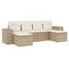 vidaXL sofas&aelig;t til haven 6 dele med hynder polyrattan beige