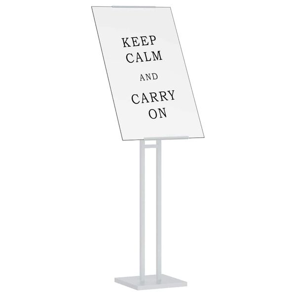 vidaXL Messesk&aelig;rme 2 pcs Hvid 26,5 x 26,5 x 150 cm St&aring;l