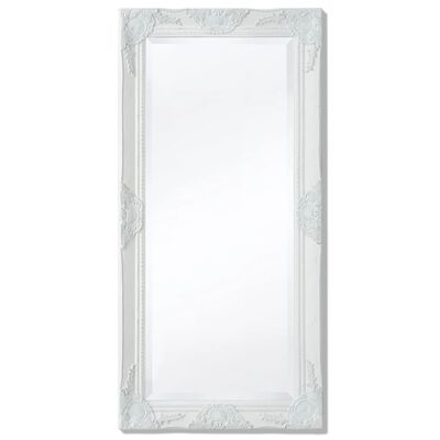 vidaXL vægspejl 100x50 cm barokstil hvid