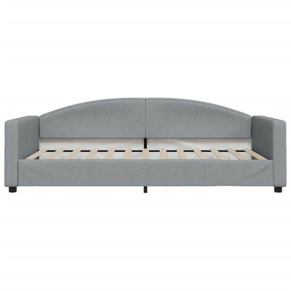 vidaXL daybed 100x200 cm stof lysegr&aring;