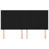vidaXL sengegavl sort 160x5x118/128 cm stof