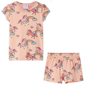 Pyjamas til b&oslash;rn str. 92 korte &aelig;rmer orange