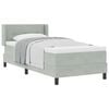 vidaXL Box spring seng med hovedg&aelig;rde Lysegr&aring; 200 x 80 cm Fl&oslash;jl