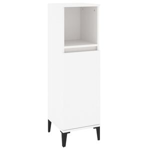 vidaXL badev&aelig;relsesskab 30x30x100 cm konstrueret tr&aelig; hvid