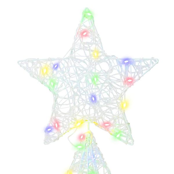 vidaXL Juletræ med 240 LED'er Flerfarvet 180 cm Akryl