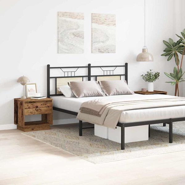 vidaXL Natbord 2 pcs Gammelt træ 45 x 34 x 44 cm Konstrueret træ