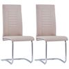 vidaXL spisebordsstole med cantilever 2 stk. kunstl&aelig;der cappuccino