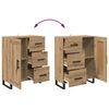 vidaXL Highboard med skuffe 2 pcs Artisan Egetr&aelig; 69,5 x 34 x 180 cm