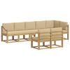 vidaXL Udend&oslash;rs sofagruppe med pude 8 pcs Hvid og Beige Polyester