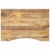 vidaXL bordplade med kurvet form 100x60x2,5 cm ru massivt mangotr&aelig;