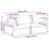 vidaXL Sofa 2 pcs Vinr&oslash;d 198 x 78 x 80 cm Fl&oslash;jl