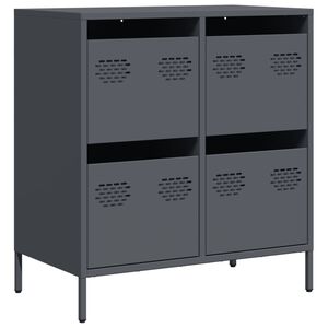 vidaXL sk&aelig;nk 68x39x73,5 cm koldvalset st&aring;l antracitgr&aring;