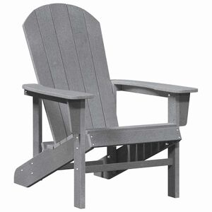 vidaXL Adirondack-stol Lysegr&aring; 82 x 74 x 92 cm HDPE