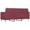 vidaXL 3-personers sofa 180 cm stof vinrød