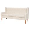 vidaXL 3-personers sofa stof cremehvid